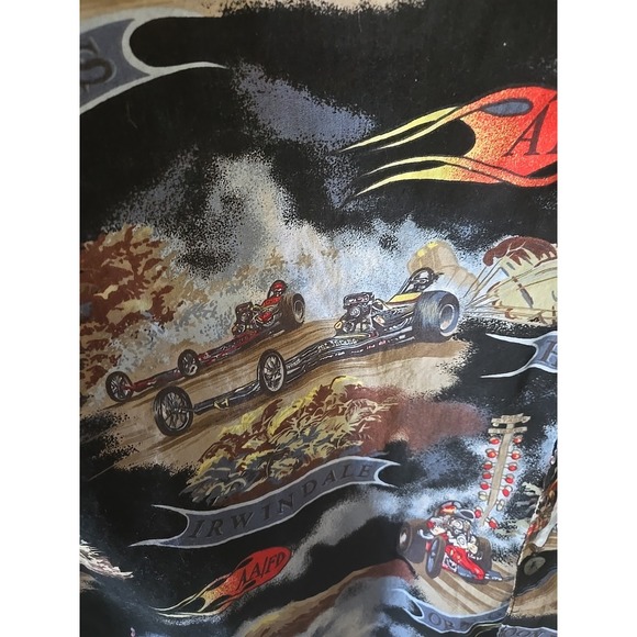 Matt Rider Shirts Men's 3X Retro Cars Drag Race Rat Trap Pacific Raceway Vtg - Picture 8 of 16